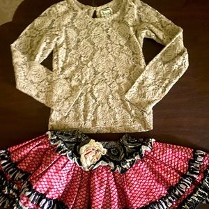 Mustard pie adorable xmas outfit worn once